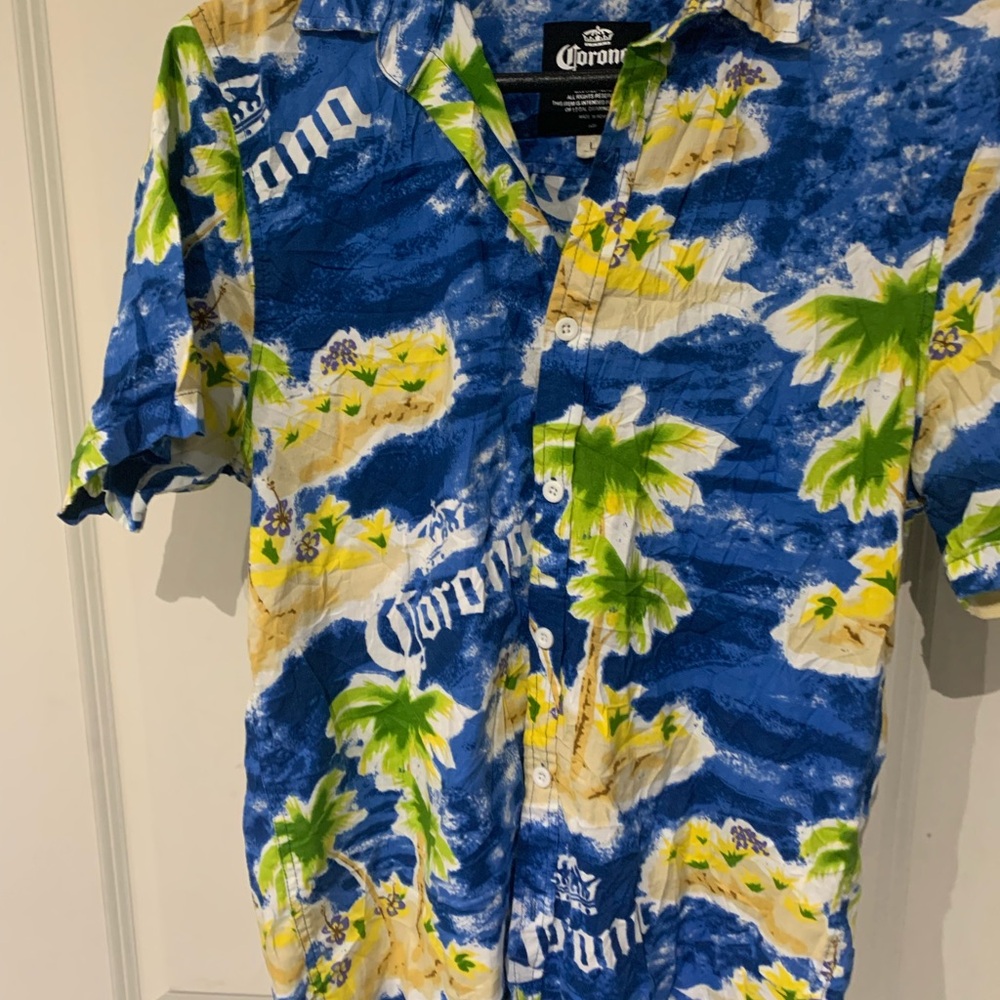 Corona Blue Tropical Men's Shirt A4